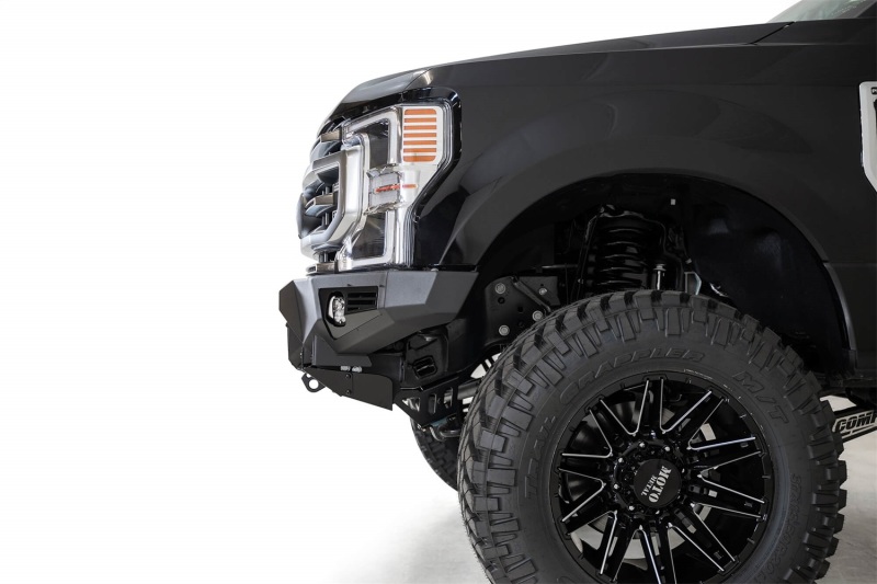 Ford F350 Front Bumper - Addictive Desert Designs - Bomber - Hammer Black with Satin Black panels - `17-`20